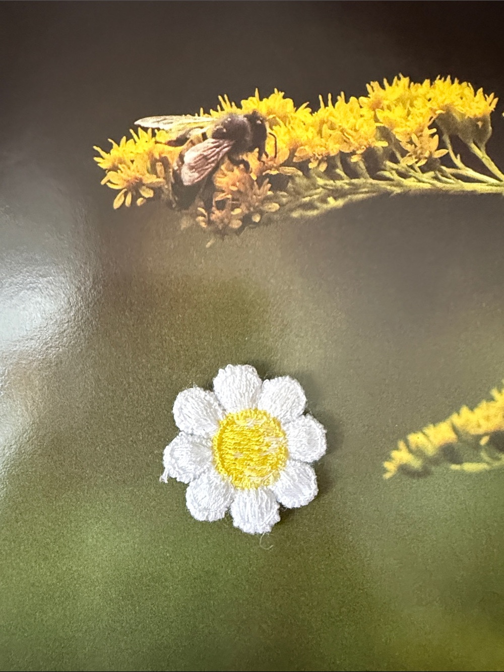 White and Yellow Daisy Iron-On Patch - Women Accessories